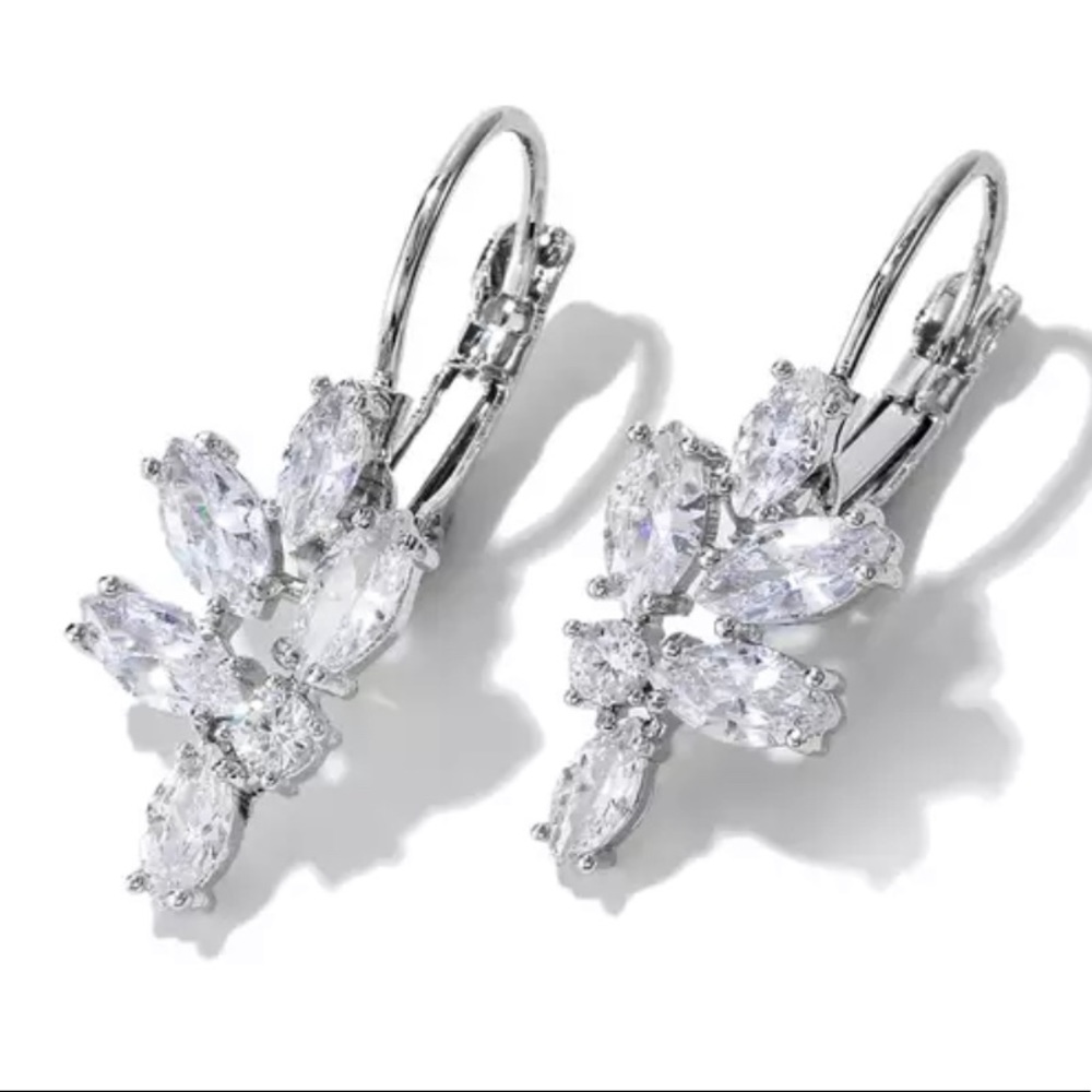 Silver Bridal Hoop Earrings